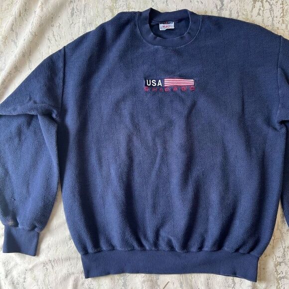 Jerez World Class Chicago 100% cotton Crewneck sweater vintage y2k 00 - Picture 6 of 11